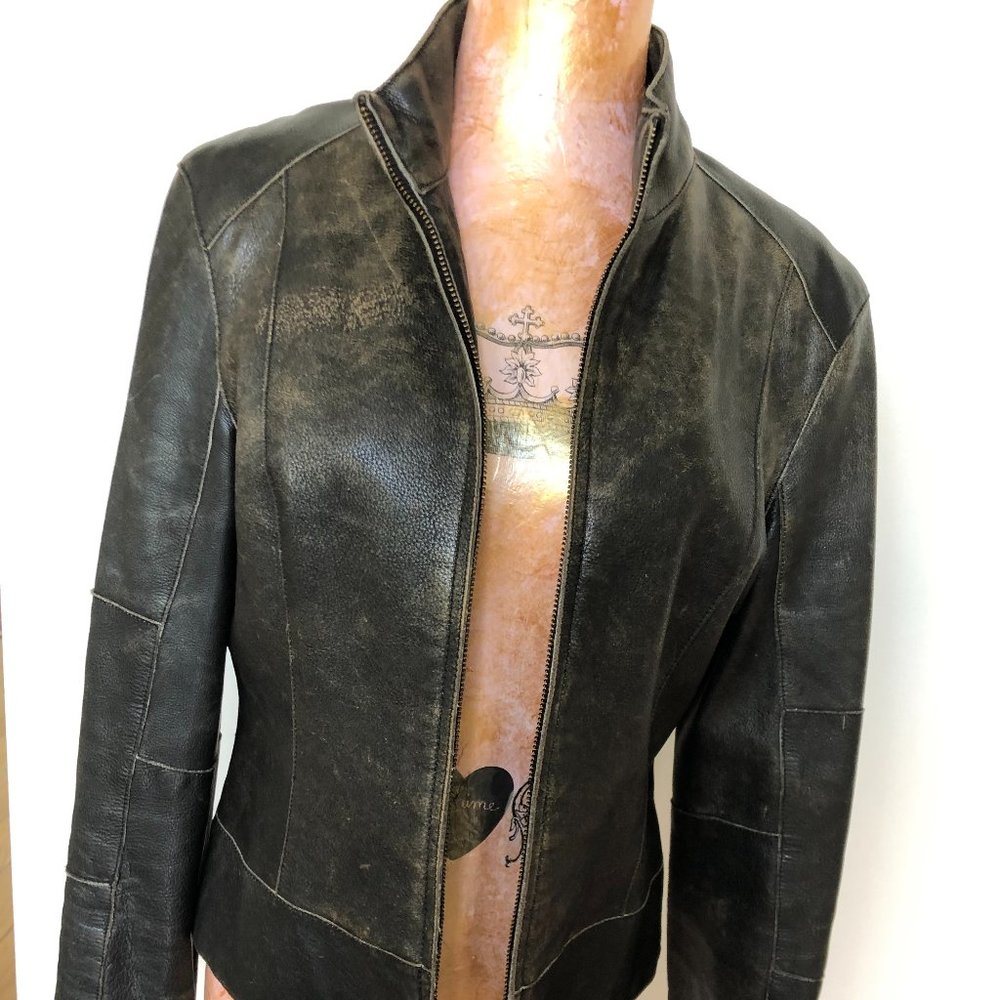 Black Leather Jacket Andrew Marc New York